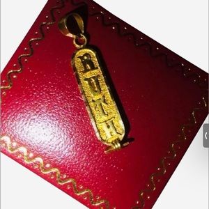 Vintage 14k Cartouche From Turkey